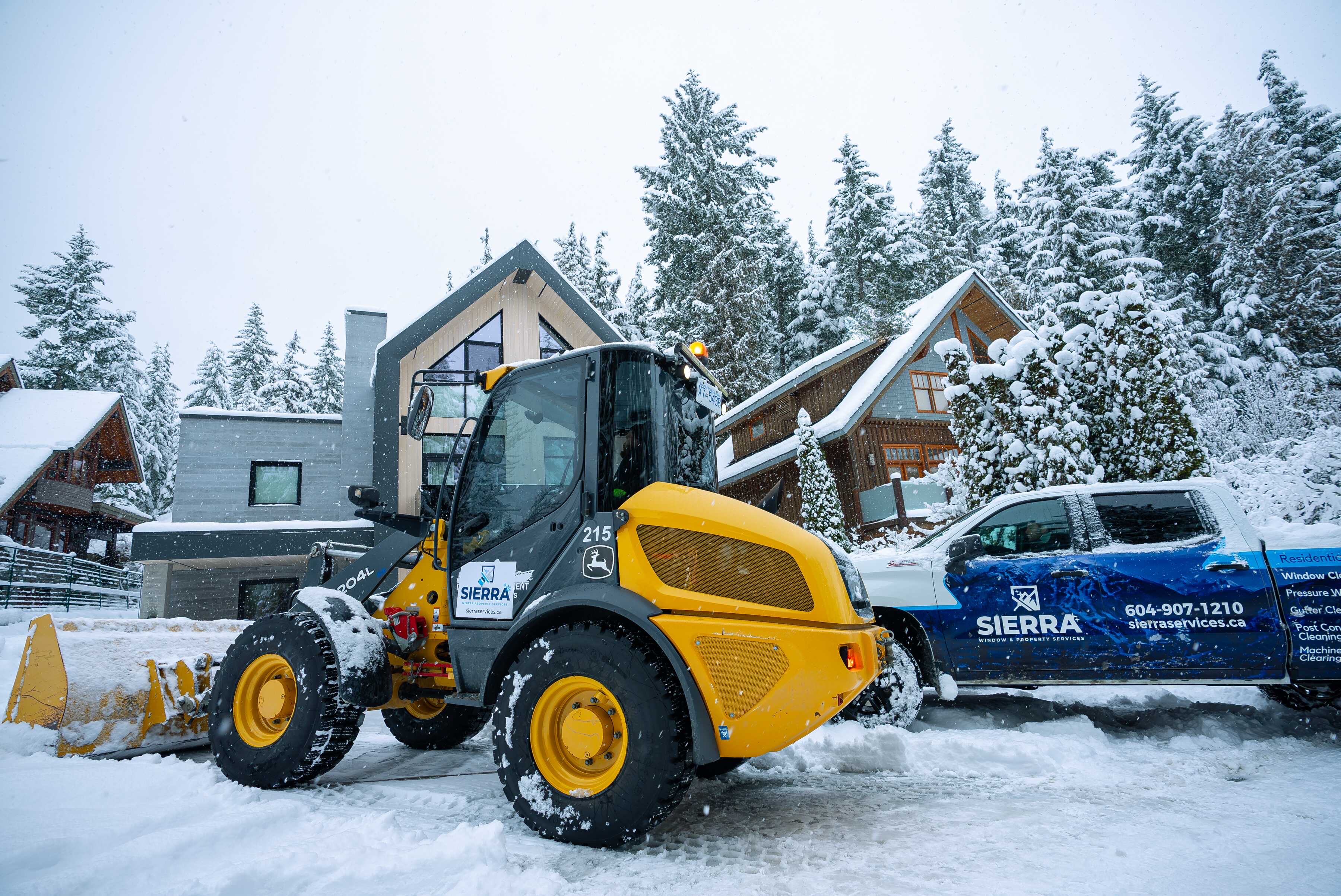 Snow removal in Whistler
